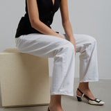Belle Vivier 45 white slingbacks