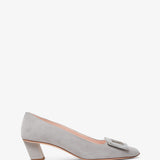 Belle Vivier 45 grey suede pumps