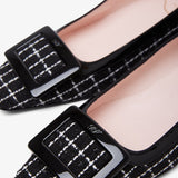 Belle Vivier 25 black vichy pumps