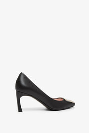 Trompette 70 metal black pumps