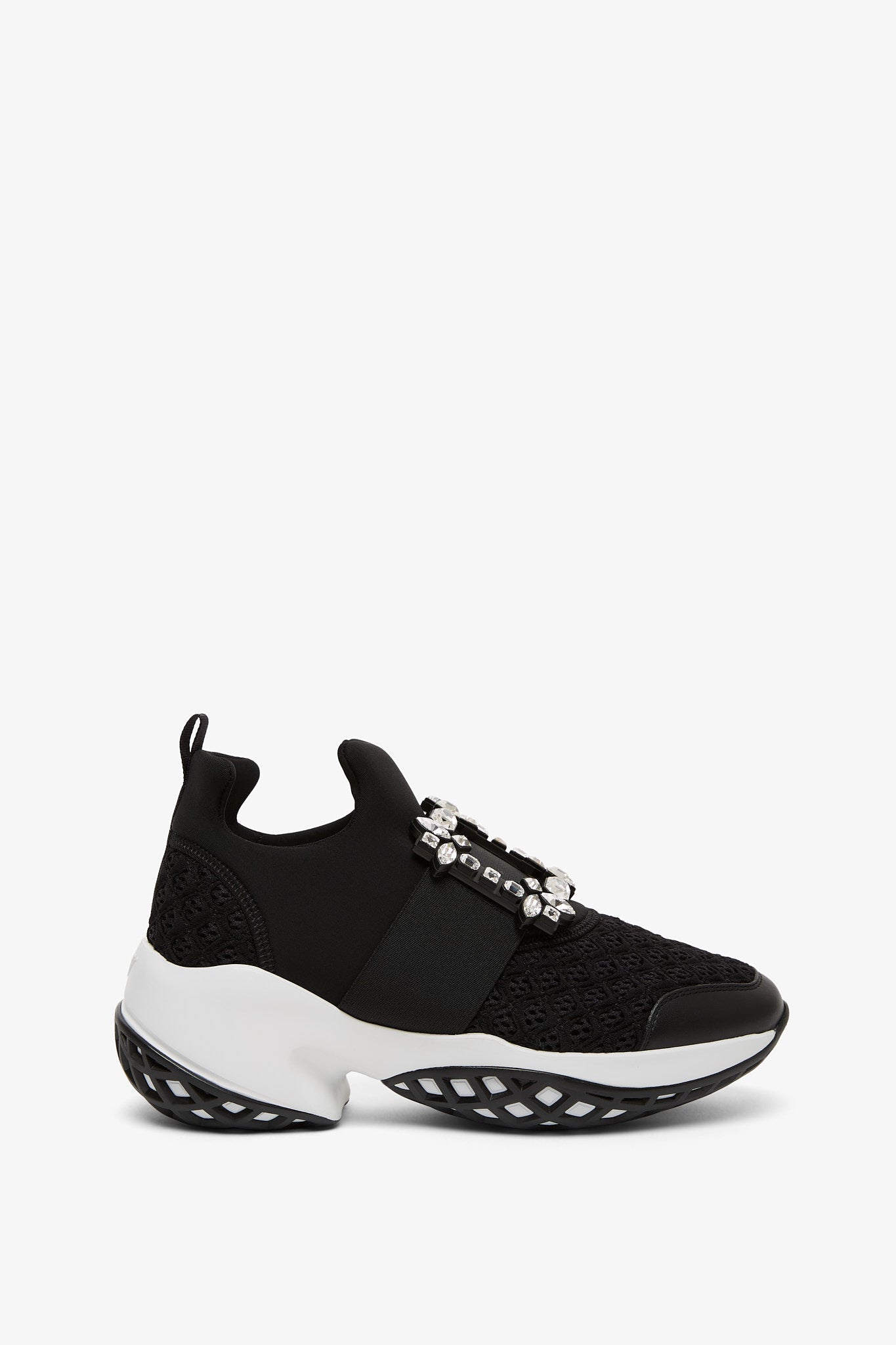 ROGER VIVIER 光沢装飾の黒いスポーツシューズ RV25120S-Roger-Vivier-Viv-run-