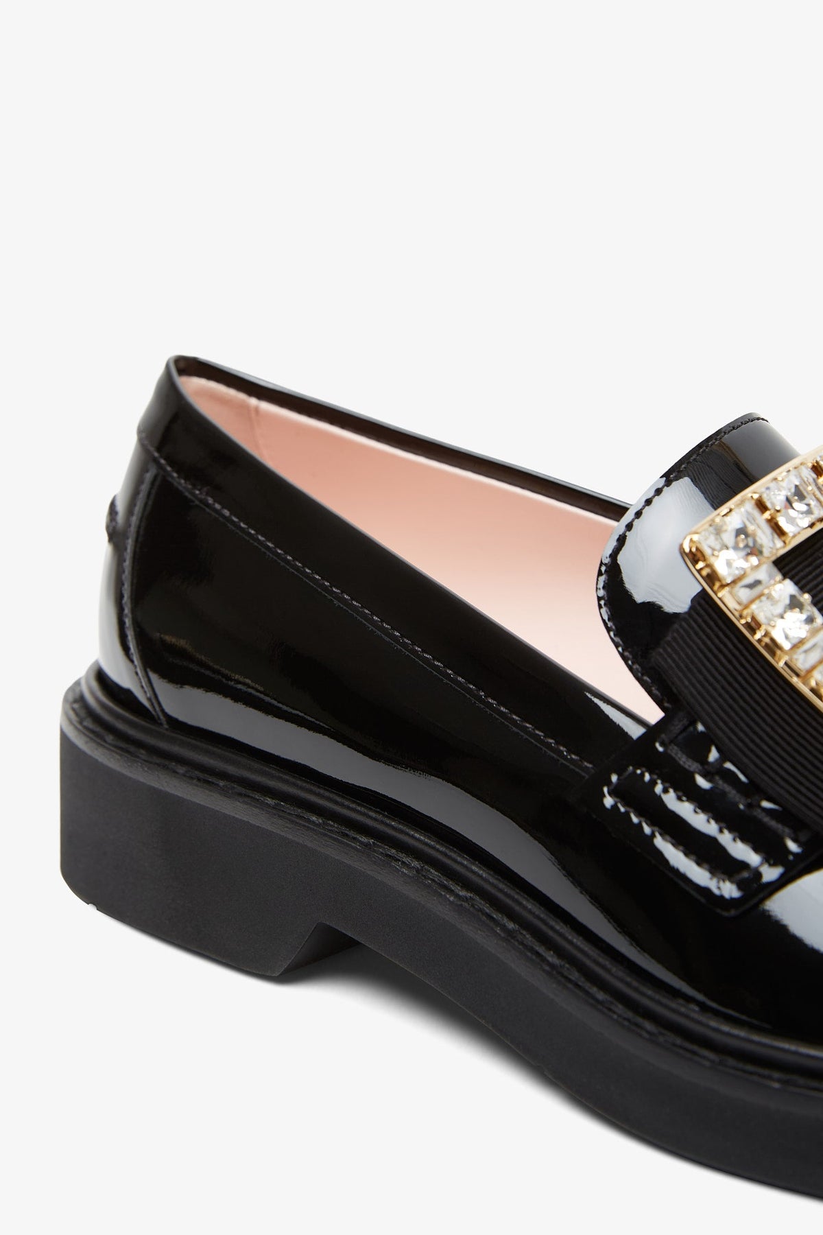 Shop Roger Vivier Viv Rangers Black Patent Loafers