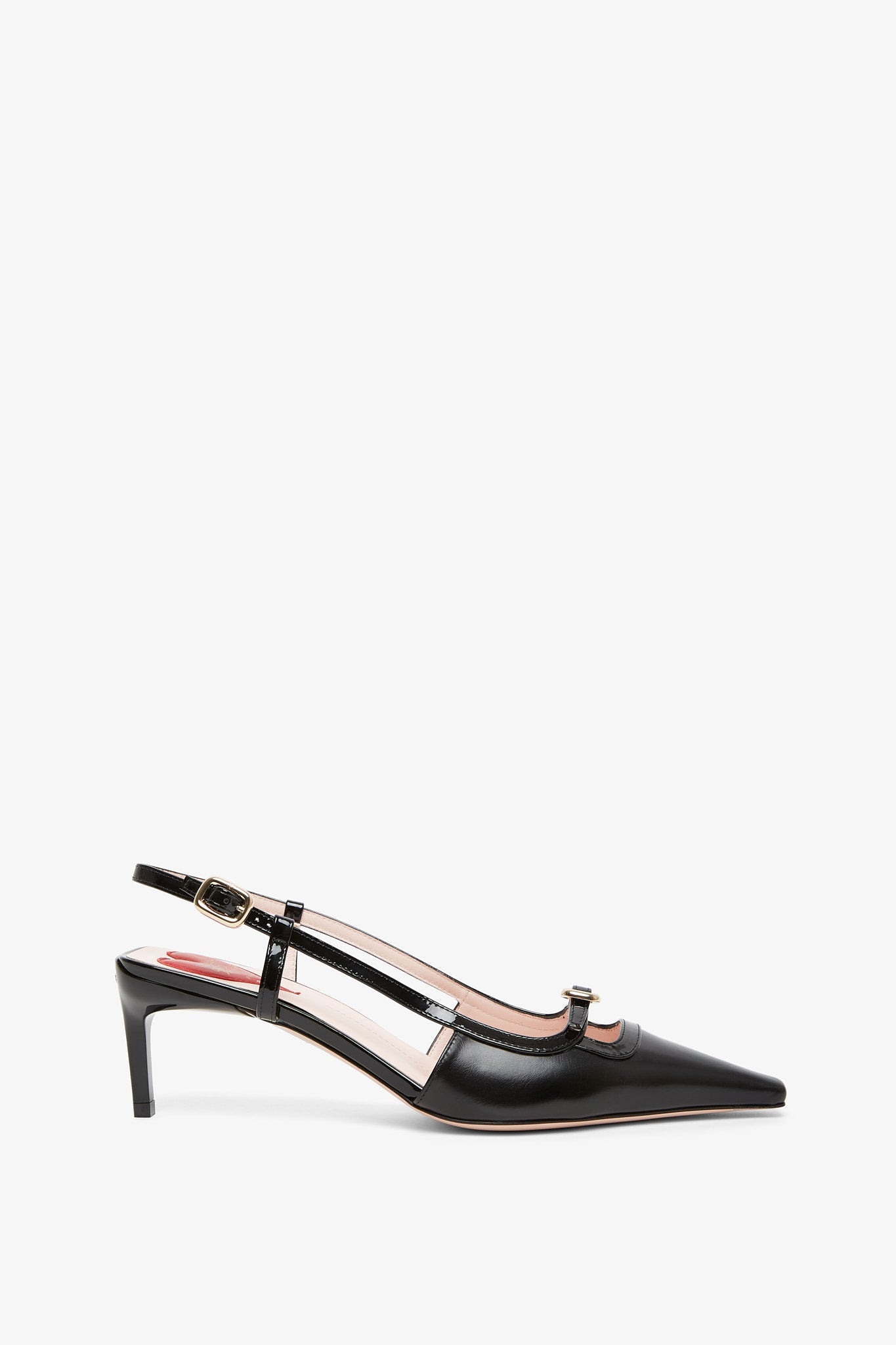 Viv' Canard 55 レザーミュール Roger Vivier | Viv canard 55 black and white sling backs