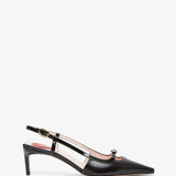 Viv Canard 55 black slingbacks