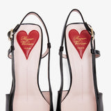 Viv Canard 55 black slingbacks