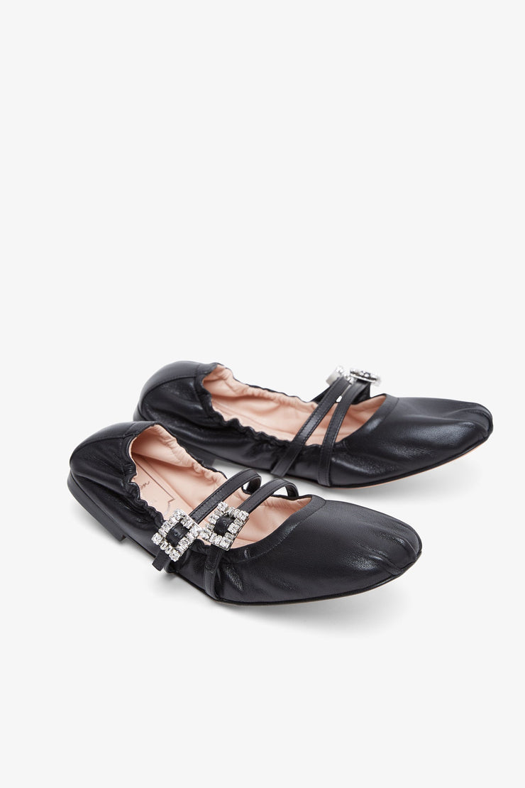 Mini Tres Vivier black ballerinas