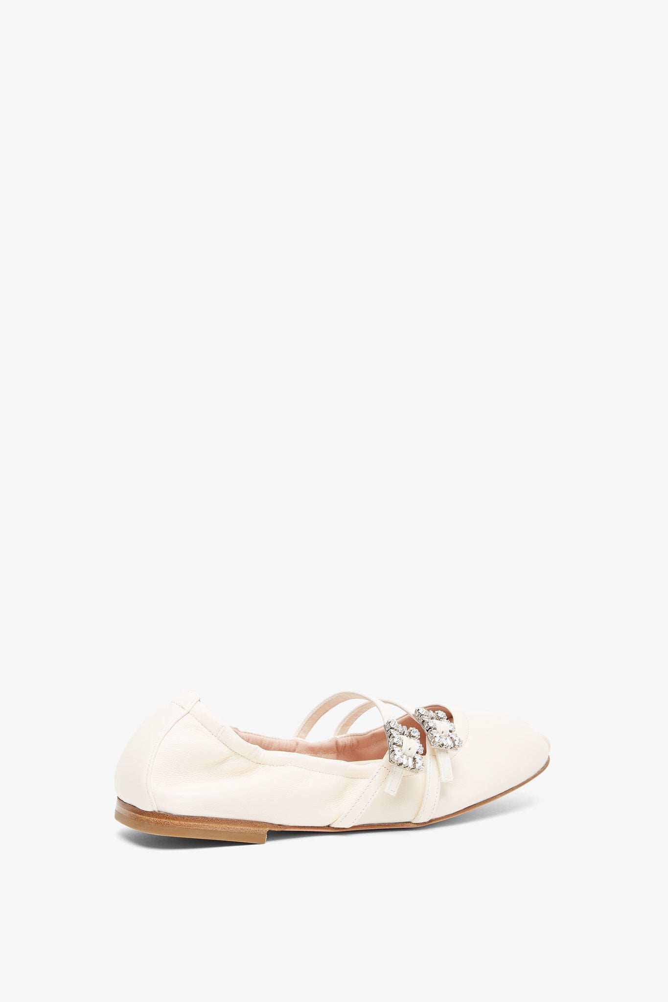 Mini Tres Vivier white ballerinas