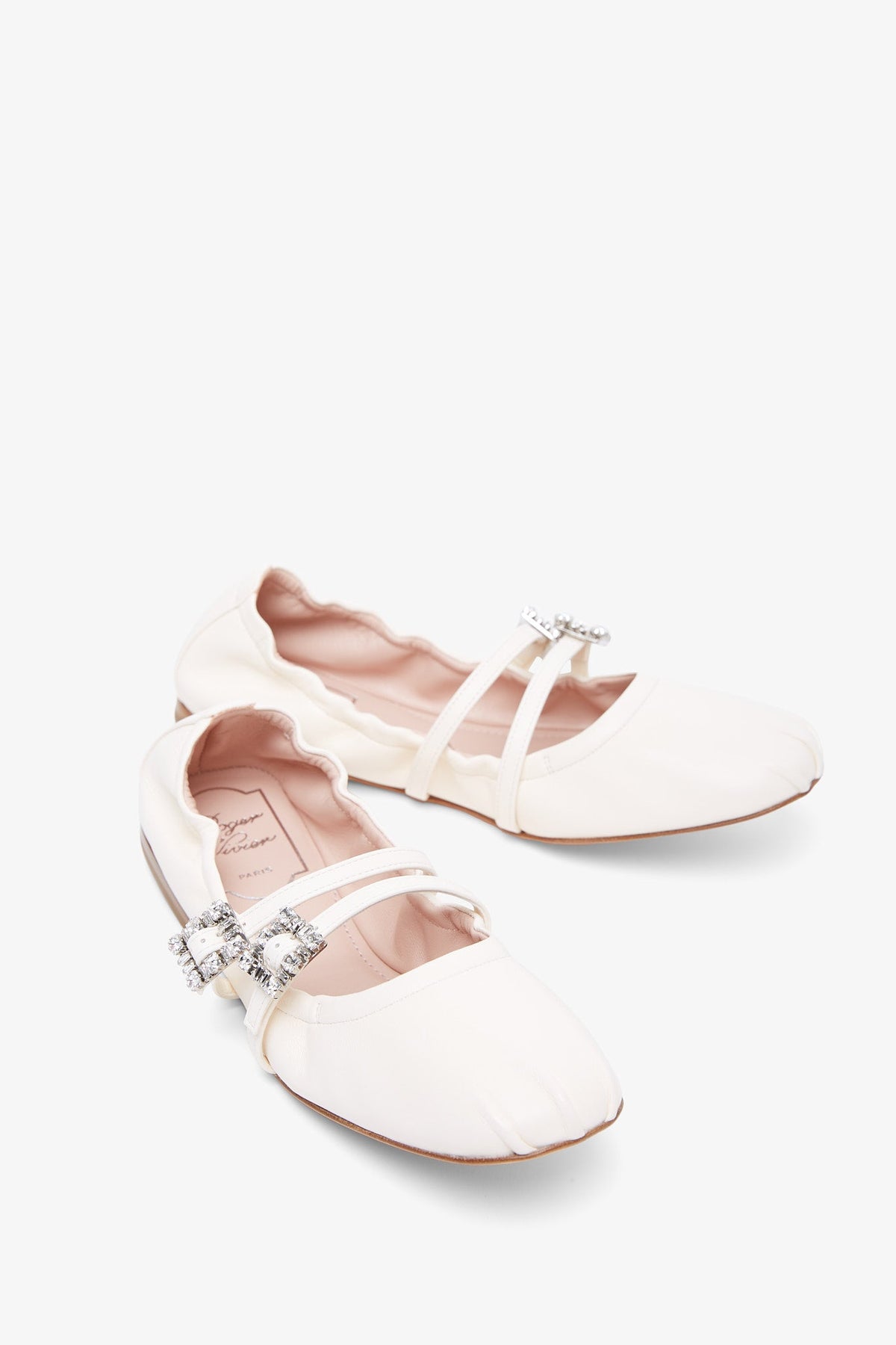 Roger Vivier | Mini Tres Vivier white ballerinas | Savannahs