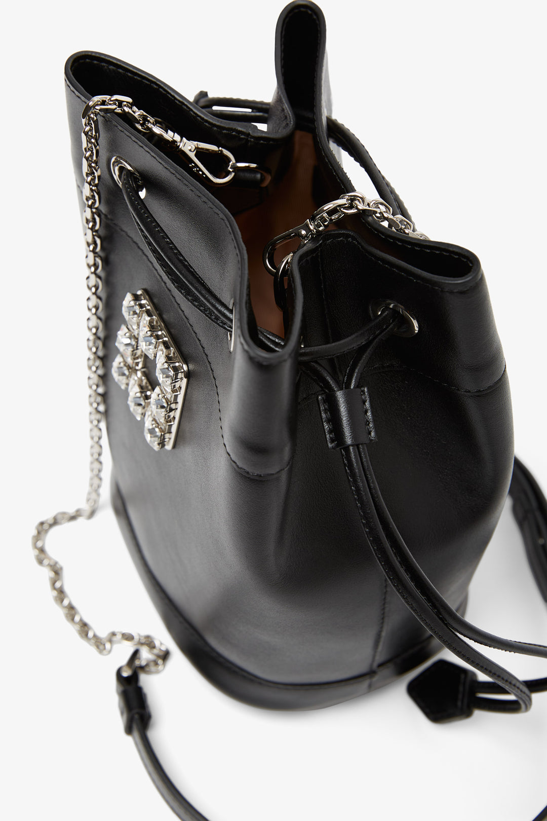 【関税&送料込】Roger Vivier Black Leather Bucket Bag Tres V Roger Vivier | Tres Vivier black bag | Savannahs