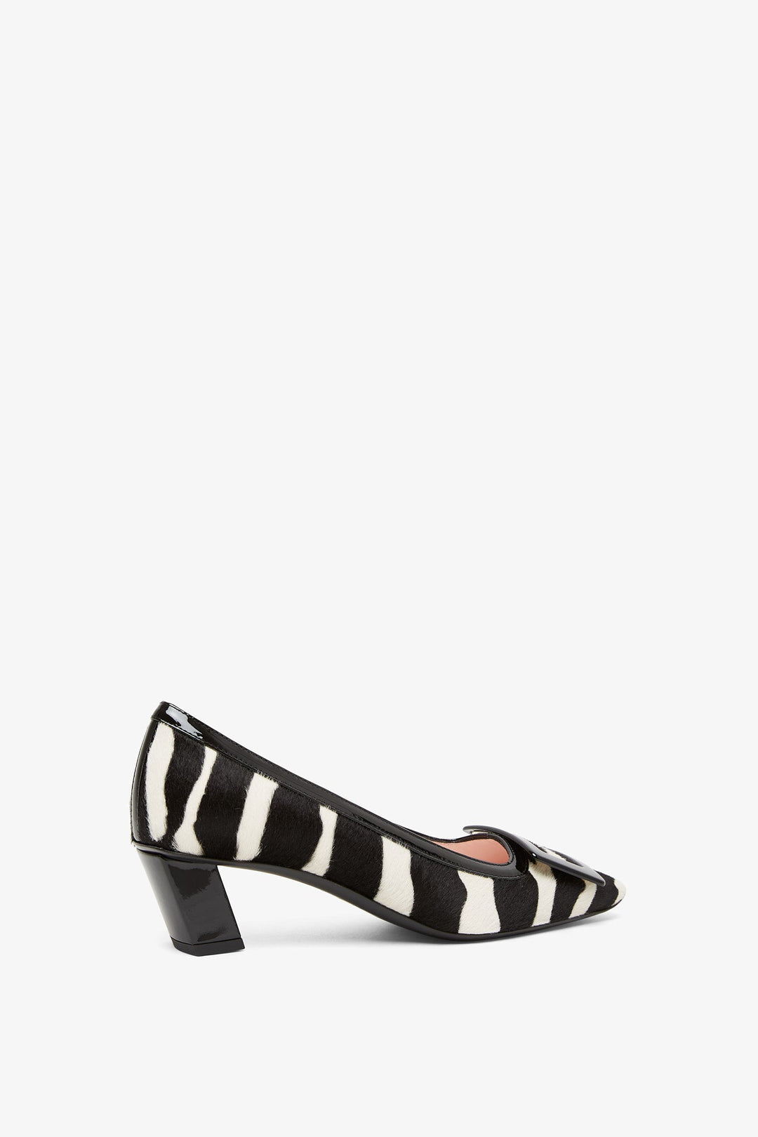 【Roger Vivier】 Belle Vivier 45 calf hairスリングバックパン ROGER VIVIER Belle Vivier 45 patent-leather slingback pumps