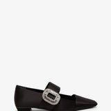 Belle Vivier 25 black satin pumps