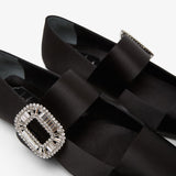 Belle Vivier 25 black satin pumps
