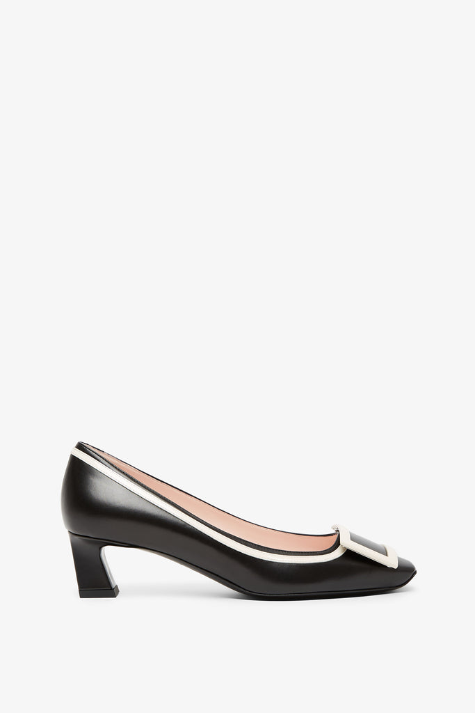 ■Roger Vivier■Trompette ゴールドバックル パンプス Roger Vivier Trompette Patent Leather Buckle ミッドヒール