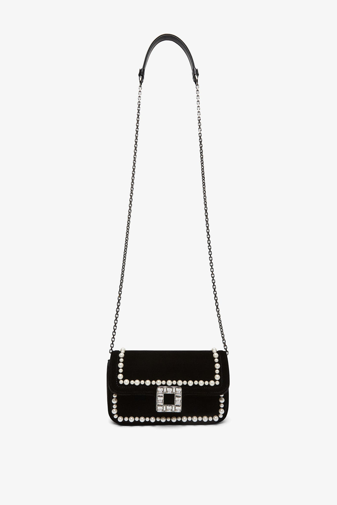 Roger Vivier◆ Jeu de Fille クラッチバッグ 送料関税込 Jeu de Fille Clutch in velvet Black Woman