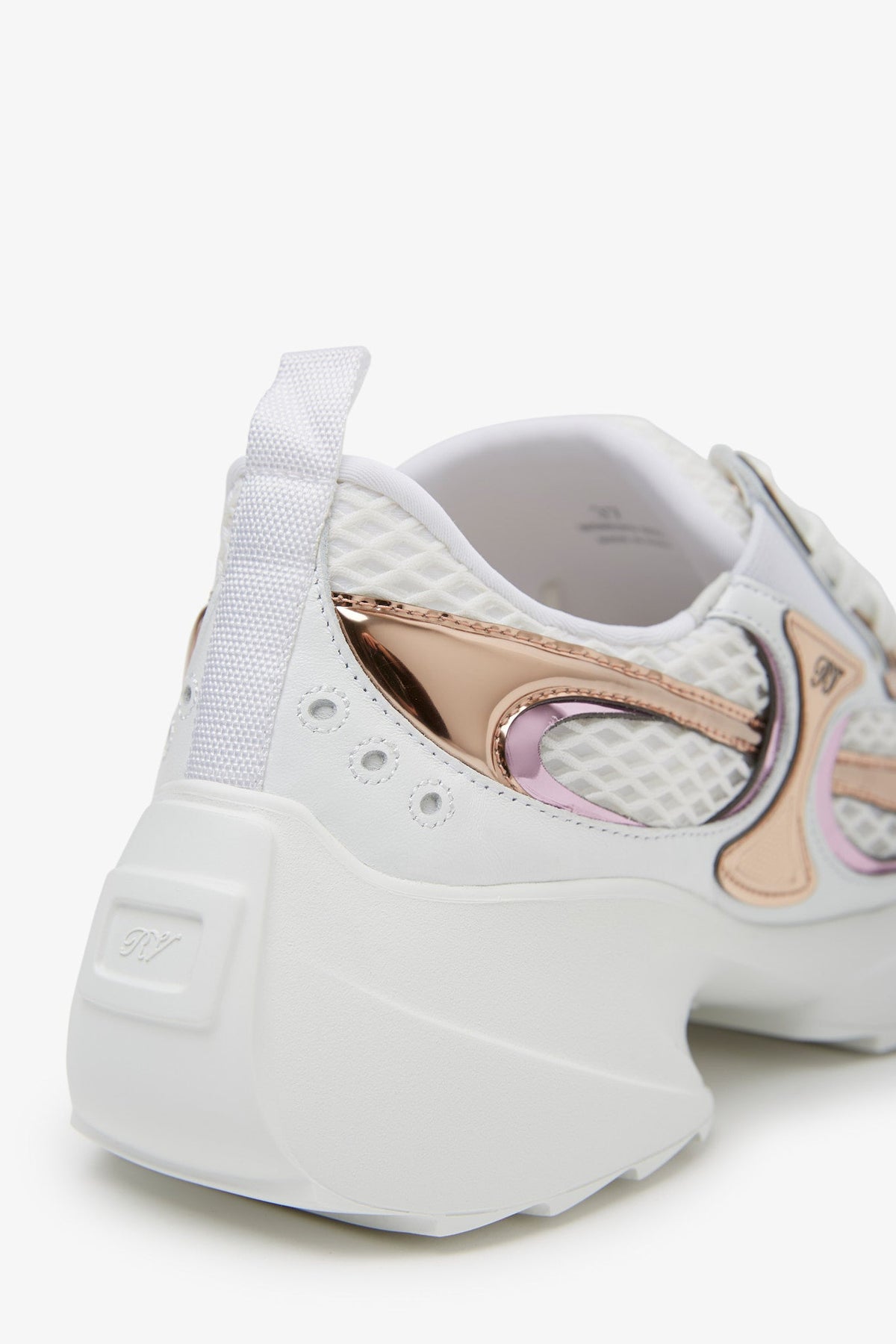 ROGER VIVIER VIV ON THE RUN PLATINUM SNEAKERS