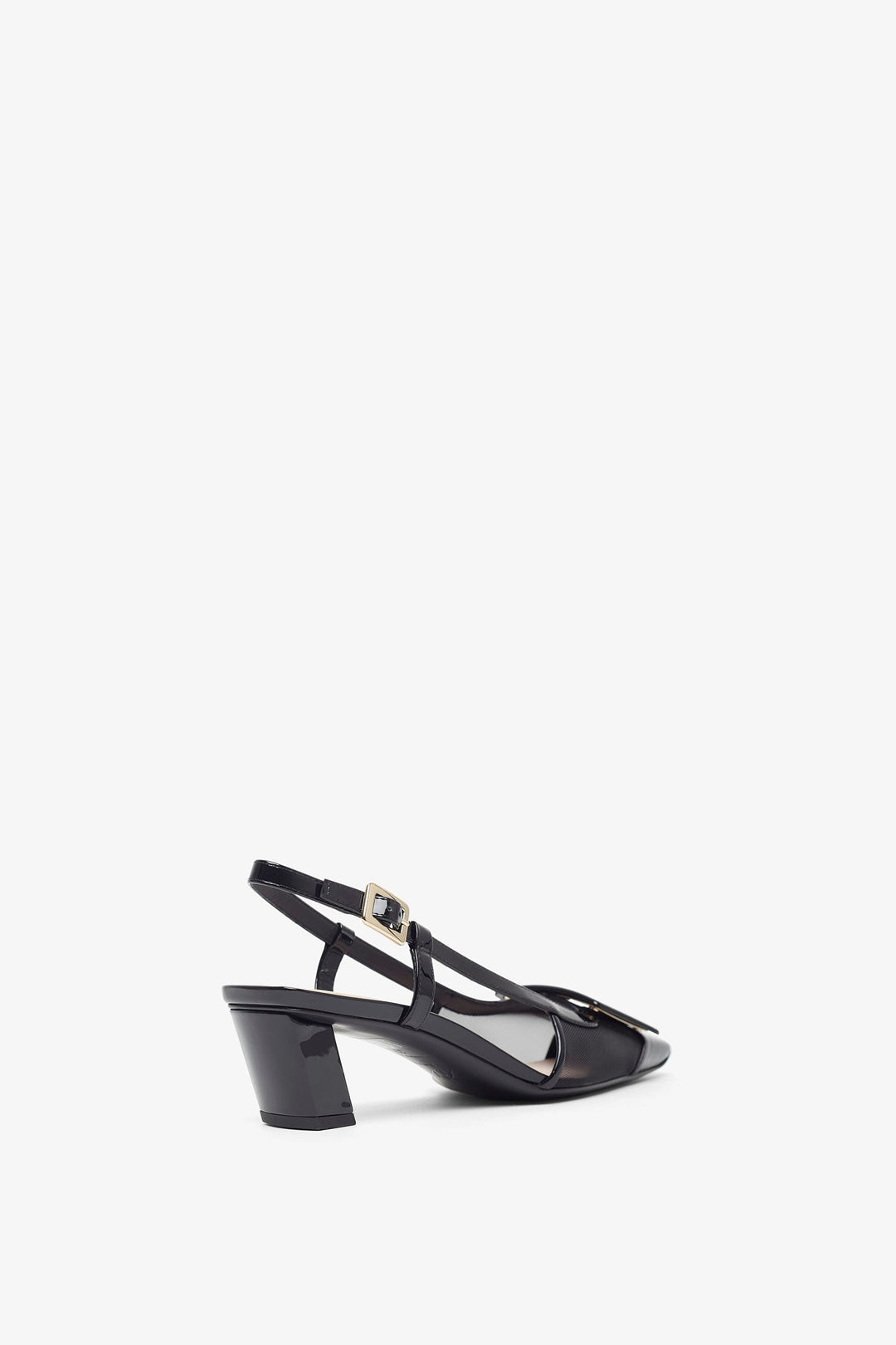 Roger Vivier | Belle Vivier 45 black mesh slingback pumps