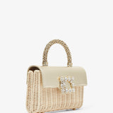 Jewel Efflorescence rattan mini bag