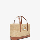 Viv Skate embellished raffia tote bag