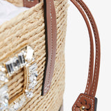 Viv Skate embellished raffia tote bag