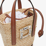 Viv Skate embellished raffia bucket bag