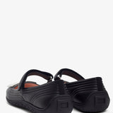 Padded black ballerinas