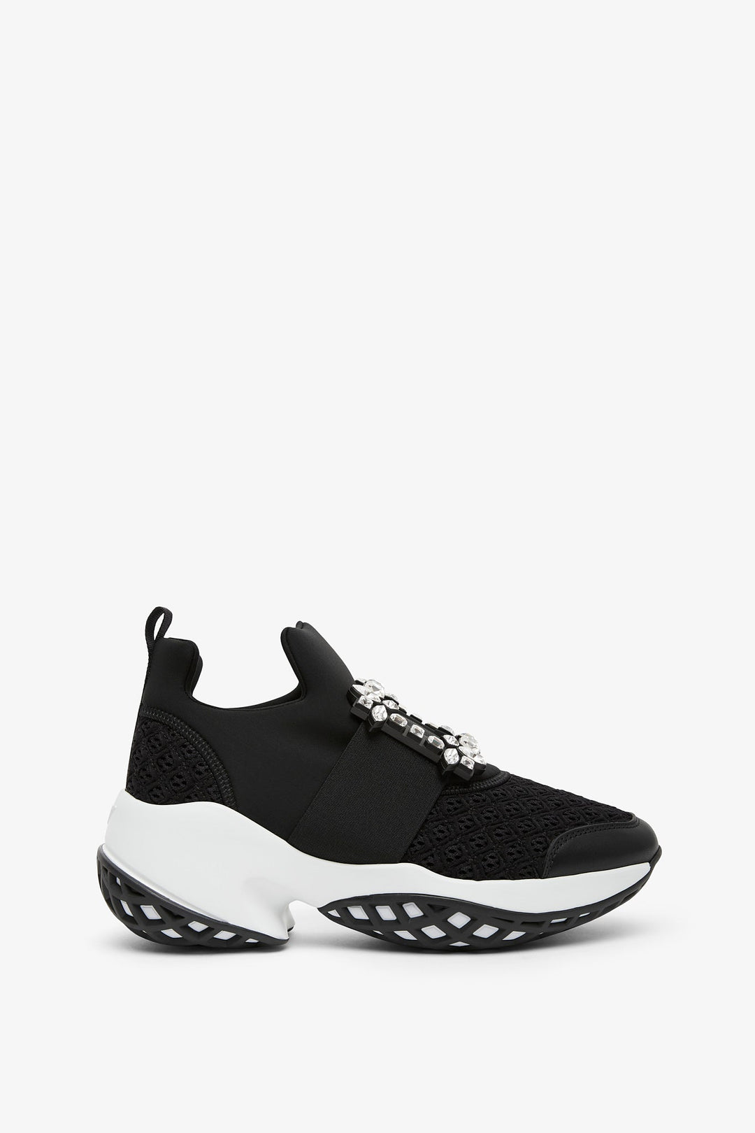 2025SS新作★Roger Vivier★ Viv Run strass technical sneakers Viv' Run Moonlight Strass sneakers in black - Roger Vivier