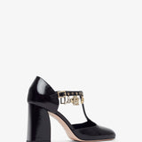 Tres Vivier 85 black with gold charms