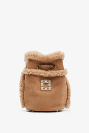 Tres Vivier shearling back pack