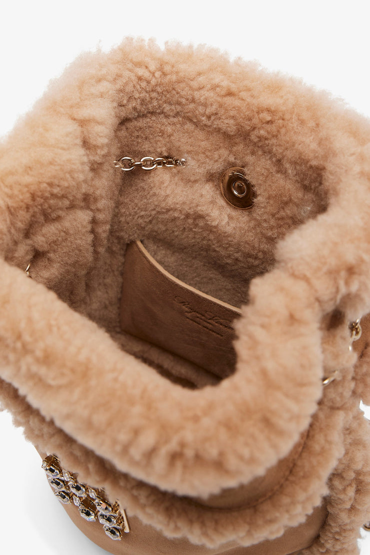 Tres Vivier shearling back pack