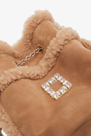 Tres Vivier shearling back pack