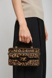 Belle Vivier vanity leopard mini bag