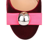 Fiammetta bordeaux velvet pump