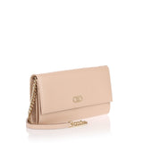 Beige cross-body mini bag