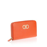 Orange leather Gancio wallet