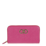 Plum leather Gancio wallet