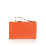 Orange leather Vara pouch