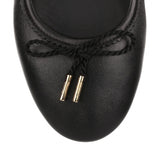 Enea black nappa ballerina