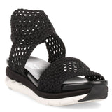 Edam black braided sandal