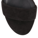 Belluno 30 black suede sandal