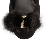 Varina F black suede ballerinas