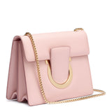 Thalia light pink leather Gancini shoulder bag