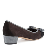 Vara 40 black grey suede pumps
