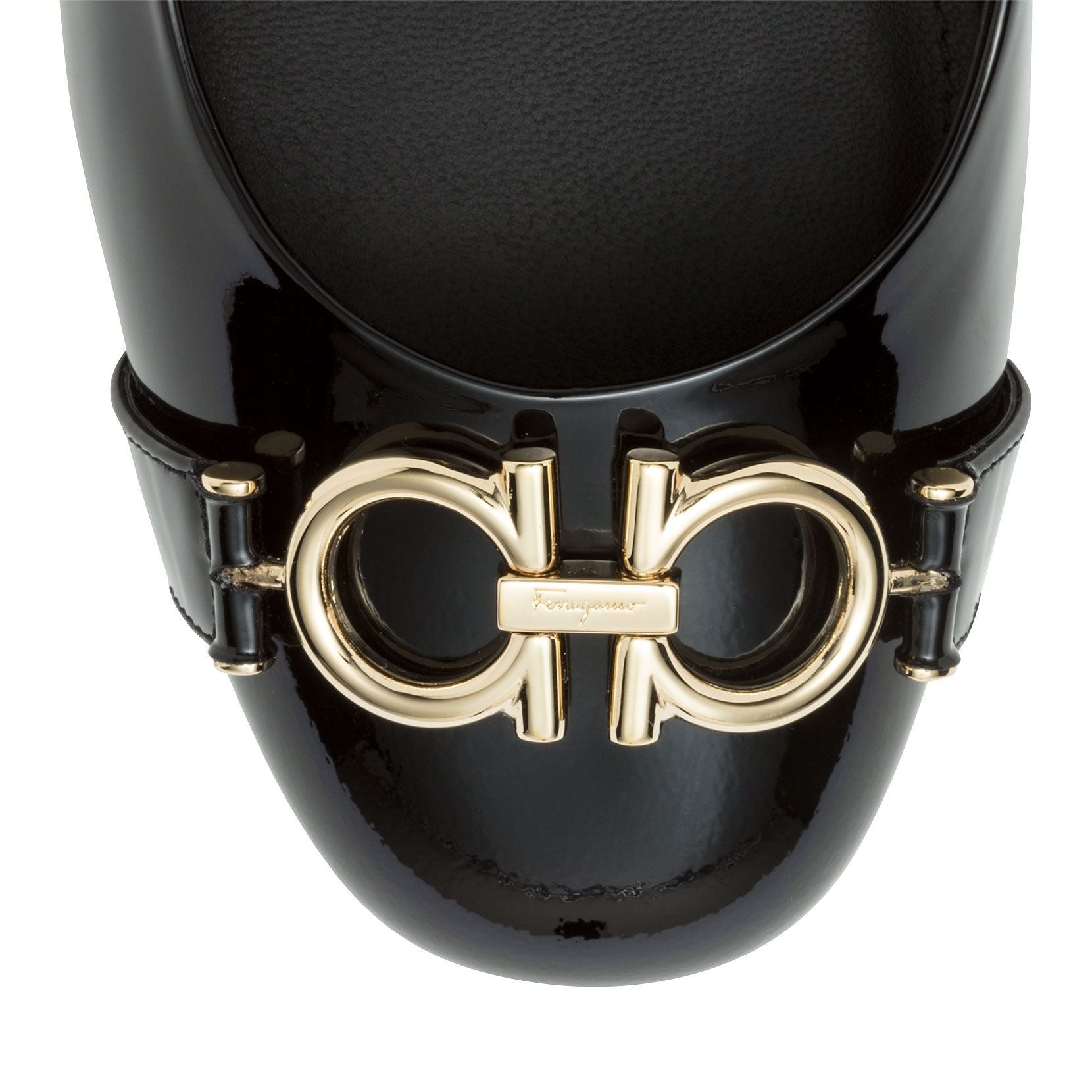 Ferragamo | Garda black patent gancini pumps | Savannahs