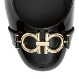 Garda black patent gancini pumps