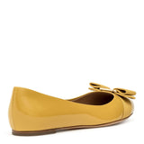 Varina medallion yellow patent ballerinas