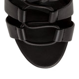 Sirmo black leather sandals