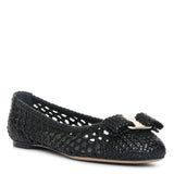 Varina black woven nappa ballerinas
