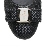 Varina black woven nappa ballerinas
