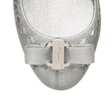 Flower heel jelly ballet flats