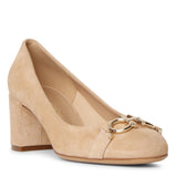 Gancini suede almond pumps